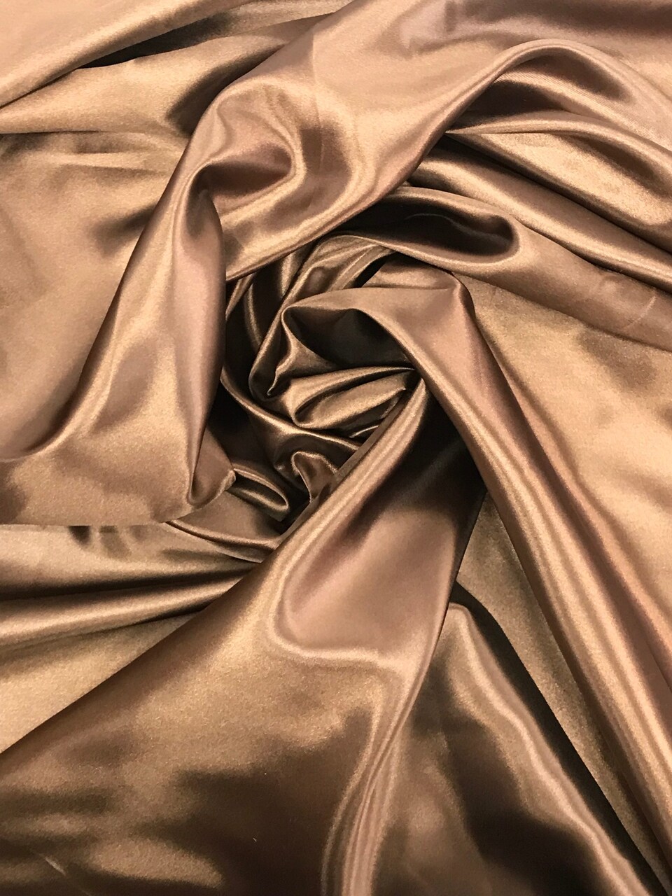 1 Yard Chocolate Brown Medium Satin Fabric for Elegant Apparel Drapes and Crafts 58/60 Inch Width